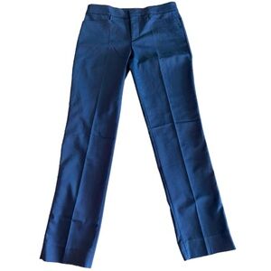 Chaps Women’s Pleated Trouser Straight Leg Pants Workwear Cotton Blend Blue Sz 6